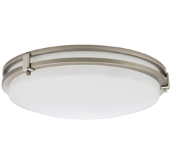 Lithonia FMSATL 13 14840 BN M4 Round Low Profile LED Flush Mount Light, 13 inch, Antique Brushed Nickel