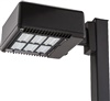 Lithonia KAD LED 60C 1000 50K R2 120 RPUMBAK04 DBLBXD 216W LED Contour Soft Square Area Light, 60 LEDs, 1000mA, 5000K, Type II Distribution, 120V, 4" Arm Round Pole Adaptor, Textured Black