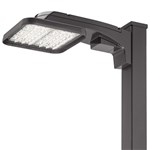 Lithonia KAX1 LED P1 30K R5 347 RPA DNAXD Area Light 50W 3000K Color, Type 5 Distribution, 347V Round Pole Mounting, Natural Aluminum