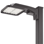 Lithonia KAX1 LED P4 30K R3 347 SPA DBLBXD Area Light 160W P4 Performance Package, 3000K Color, Type 3 Distribution, 120-277V, Square Pole Mounting, Textured Black