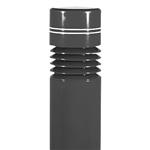 Lithonia KBC8 70S R5 120 LPI 8" Round Architectural Bollard, 70W High Pressure Sodium, Type V Distribution, 120V, Magnetic Ballast, Dark Bronze Finish, Lamp Included