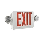 Lithonia LHQM LED B R Two 1.5W / 9.6V Quantum LED Exit-Unit Combo, Black Housing, Red Letter