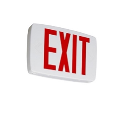 Lithonia LQM S 3 G 120/277 Quantum LED Exit Sign, Stencil Face Type, Black Housing, 3 Single Faces, Green Letter, Dual Voltage 120-277V, AC Only