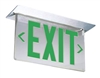 Lithonia LRP 1 GC 120/277 PNL LED Edge Lit Exit Sign Clear Acrylic Single Face Green Letters