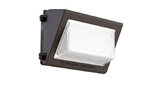 Lithonia TWR1 LED ALO SWW2 UVOLT PE DDBTXD LED Wallpack, Adjustable 2300/5300/8500 Lumen Output, Switchable CCT 3000K/4000K/5000K, Dusk-to-Dawn Operation PE, 120-277V, 80 CRI, Bronze Finish