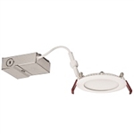 Lithonia WF4 LED 30K BN 9.6W Wafer LED Recessed Downlight, 3000K, 80CRI, 675 Lumens, Brushed Nickel Finish