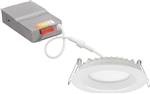 Lithonia WF4 REG SWW5 90CRI MW M6 4" Wafer-Thin Housing-Free LED Downlight, Switchable 2700K-5000K, 90 CRI, Matte White