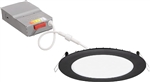 Lithonia WF6 SWW5 90CRI MB M6 6" LED Ultra-Thin Wafer Downlight, Switchable 2700K-5000K, 90 CRI, 970 Lumens, Matte Black