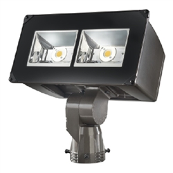 Lumark NFFLD-C40-E-UNV-33-T-CB-7030 Night Falcon LED Floodlight, Non Dimming, 3H x 3V Spot Beam, 120-277V, 13567 Lumens, Trunion Mount, 3000K, Bronze