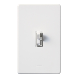 Lutron AY-600PNLH-WH Ariadni 600W Incandescent / Halogen Single Pole Preset Dimmer with Locator Light in White