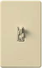 Lutron AY2-LFSQ-IV Ariadni 300W & 1.5A Single Pole Incandescent / Halogen Dimmer and 3-Speed Fan Control in Ivory