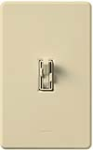 Lutron AY2-LFSQ-IV Ariadni 300W & 1.5A Single Pole Incandescent / Halogen Dimmer and 3-Speed Fan Control in Ivory