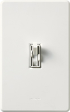 Lutron AY2-LFSQ-WH Ariadni 300W & 1.5A Single Pole Incandescent / Halogen Dimmer and 3-Speed Fan Control in White