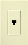 Lutron CA-PJ-AL Claro Single Phone Jack in Almond