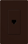 Lutron CA-PJ-BR Claro Single Phone Jack in Brown