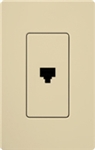 Lutron CA-PJ-IV Claro Single Phone Jack in Ivory