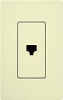 Lutron CA-PJH-AL Claro Single Phone Jack in Almond