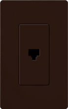 Lutron CA-PJH-BR Claro Single Phone Jack in Brown