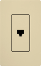 Lutron CA-PJH-IV Claro Single Phone Jack in Ivory