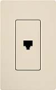 Lutron CA-PJH-LA Claro Single Phone Jack in Light Almond