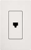 Lutron CA-PJH-WH Claro Single Phone Jack in White