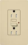 Lutron CAR-15-GFTRH-IV Claro Tamper Resistant 15A GFCI Receptacle in Ivory (Replaced by CAR-15-GFST-IV)