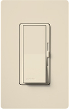 Lutron DVLV-10P-LA Diva 1000VA, 800W Magnetic Low Voltage Single Pole Dimmer in Light Almond