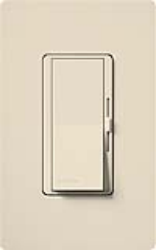 Lutron DVLV-600P-LA Diva 600VA, 500W Magnetic Low Voltage Single Pole Dimmer in Light Almond