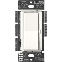 Lutron DVSCELV-300P-BW Diva Satin 300W Electronic Low Voltage Single Pole Dimmer in Brilliant White