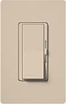 Lutron DVSCELV-300P-TP Diva Satin 300W Electronic Low Voltage Single Pole Dimmer in Taupe