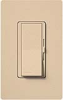 Lutron DVSCF-103P-277-DS Diva Satin 277V / 6A Fluorescent 3-Wire / Hi-Lume LED Single Pole / 3-Way Dimmer in Desert Stone