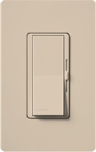 Lutron DVSCF-103P-277-TP Diva Satin 277V / 6A Fluorescent 3-Wire / Hi-Lume LED Single Pole / 3-Way Dimmer in Taupe