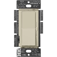 Lutron DVSCFSQ-LF-CY Diva 1.5 A Fan Speed ControlWith 1.0 A LED or CFL and 2.0 A Incandescent/Halogen Single Pole Switch in Clay