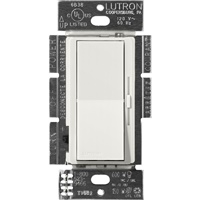 Lutron DVSCFSQ-LF-LG Diva 1.5 A Fan Speed ControlWith 1.0 A LED or CFL and 2.0 A Incandescent/Halogen Single Pole Switch in Lunar Gray