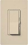 Lutron DVSCFTU-5A3P-ST Diva Satin 120V / 5A Fluorescent Tu-Wire Single Pole / 3-Way Dimmer in Stone