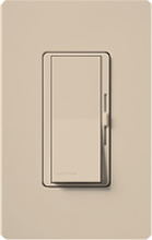 Lutron DVSCFTU-5A3P-TP Diva Satin 120V / 5A Fluorescent Tu-Wire Single Pole / 3-Way Dimmer in Taupe