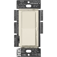 Lutron DVSCLV-600P-PM Diva Satin 600VA, 500W Magnetic Low Voltage Single Pole Dimmer in Pumice