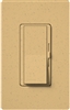 Lutron DVSCSTV-GS Diva Satin 0-10 V Control Single pole/3-way Preset Dimmer, 50 mA sink, 8 A load in Goldstone