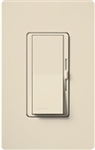 Lutron DVSTV-LA Diva 0-10 V Control Single pole/3-way Preset Dimmer, 50 mA sink, 8 A load in Light Almond