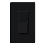 Lutron DVW-600PH-BL Diva 600W Incandescent / Halogen Single Pole Dimmer with Wallplate in Black