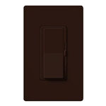 Lutron DVW-600PH-BR Diva 600W Incandescent / Halogen Single Pole Dimmer with Wallplate in Brown