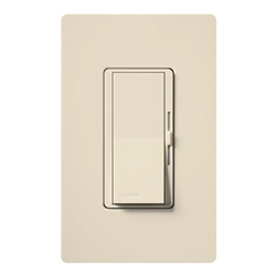 Lutron DVWFSQ-FH-LA Diva 120V / 1.5A Single Pole / 3-Way Fan Speed Control with Wallplate in Light Almond