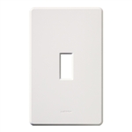 Lutron FG-1-WH Fassada 1-Gang Wallplate, Traditional Opening, Gloss Finish in White