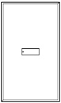 Lutron LFGR-W1BN-CWH Architectural Non-Insert Style seeTouch Glass 1 Button Wallplate in Clear Glass with White Paint