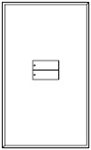 Lutron LFGR-W2BN-CWH Architectural Non-Insert Style seeTouch Glass 2 Button Wallplate in Clear Glass with White Paint