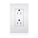Lutron LTR-15-TR-BL New Architectural 15A Tamper Resistant Duplex Receptacle, Wallplate Not Included, in Black