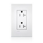 Lutron LTR-20-TR-BL New Architectural 20A Tamper Resistant Duplex Receptacle, Wallplate Not Included, in Black