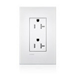 Lutron LTR-20-TR-GR New Architectural 20A Tamper Resistant Duplex Receptacle, Wallplate Not Included, in Gray