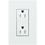 Lutron LTR-F15-TR-QB New Architectural 15A Tamper Resistant Duplex Receptacle, Wallplate Included, in Antique Bronze