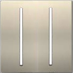 Lutron LWT-GG-SN Grafik T Architectural Wallplate 2 Gang in Satin Nickel